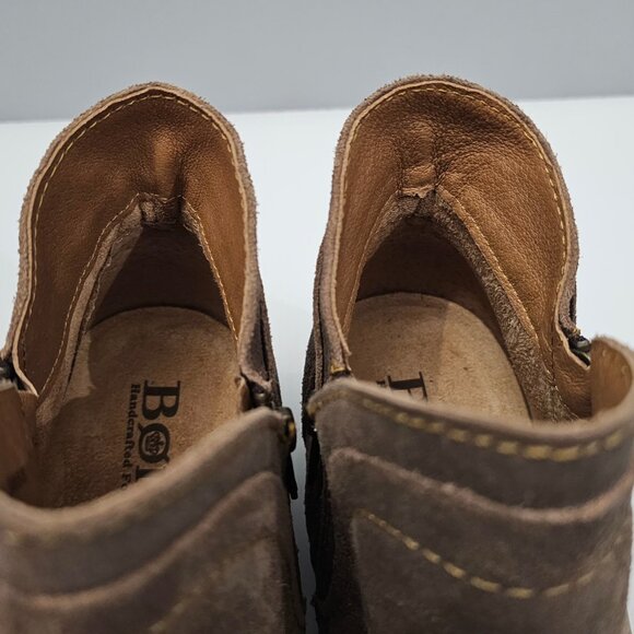 Born Malta II Ankle Bootie Womens 9 Brown Suede Distressed Western Cowboy NEW - Picture 10 of 15